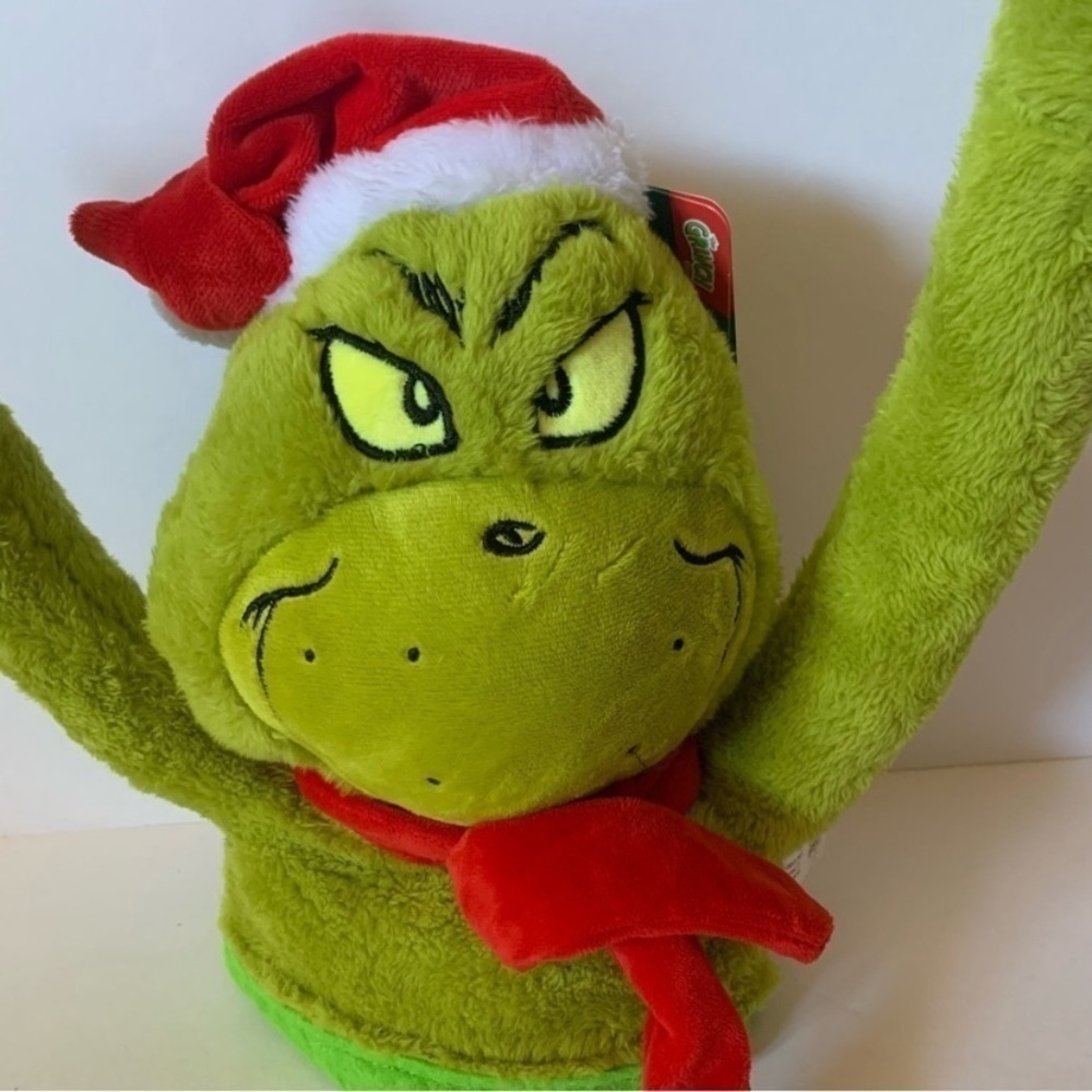 NWT. DR. SEUSS The Grinch Plush Tree Topper - Picture 4 of 8